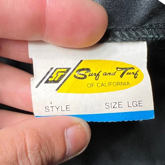 Vintage 80s Surf and Turf of California Dark Grey Cropped Utility Jacket Size L - Picture 9 of 11